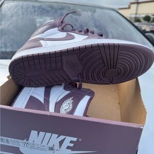 Nike Air Jordan Purple and White Shoes